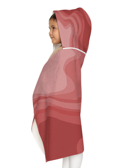 Power Red Youth Hooded Towel, 24" x 48"