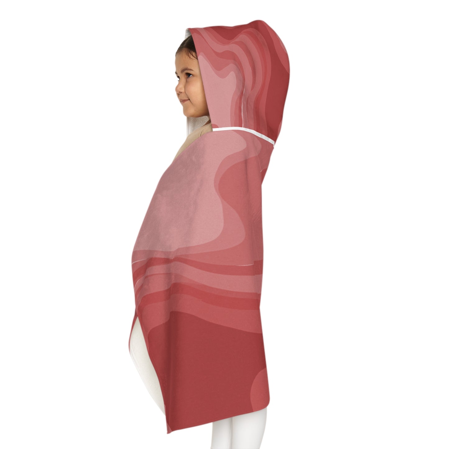 Power Red Youth Hooded Towel, 24" x 48"