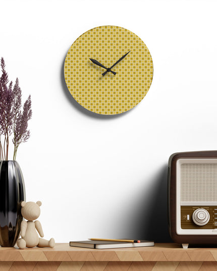 Lemongrass Star-crossed Bodies Acrylic Wall Clock, Round or Square, 10.75" x 10.75"