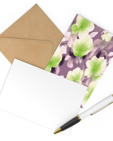 Lime Lavender Floral Bunch Postcards (7 pcs)
