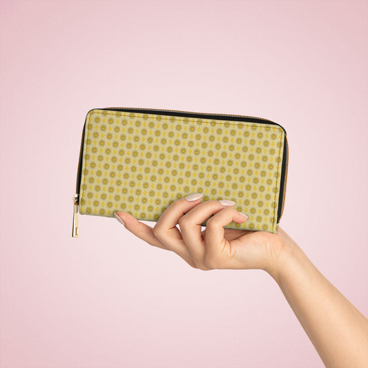 Lemongrass Star-crossed Bodies Elegant Abstract Zipper Wallet - Stylish & Functional Accessory for Everyday Use
