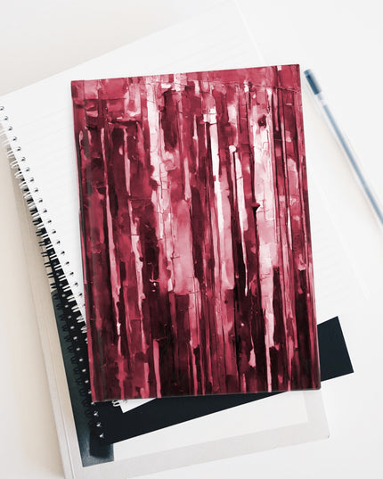 Striped Ruby 5" x 7" Journal - 128 Ruled Line pages