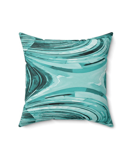 Uzi Spiral Tif Faux Suede Square Pillow,  16" x 16"