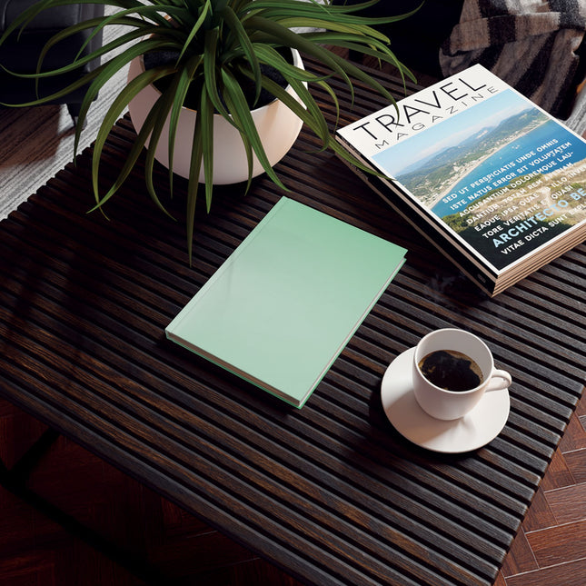 Mint Fade 5.2" x 7.4" Hard Backed Journal with 128 blank pages