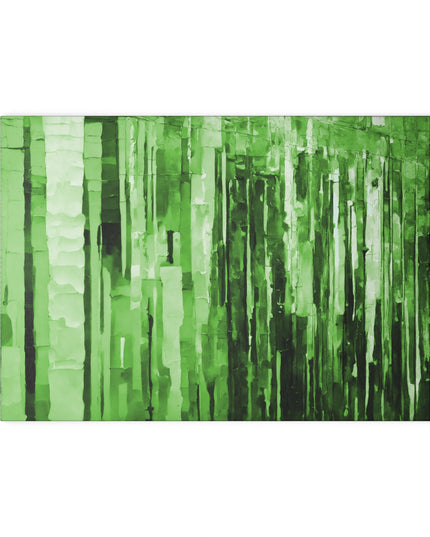 Striped Mint Pastels 8" x 11" Glass Cutting Board