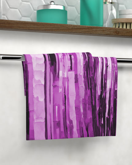 Striped Powder Lavender Towel, 13" x 13"