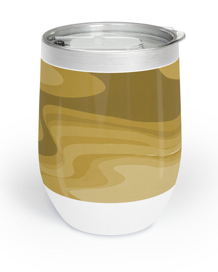 Brown Wavey 12 oz Chill Wine Tumbler