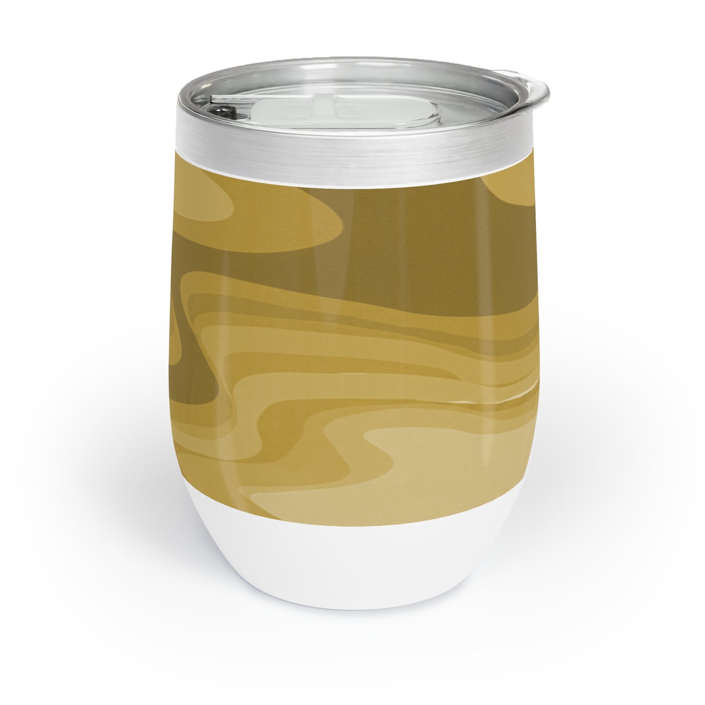 Brown Wavey 12 oz Chill Wine Tumbler