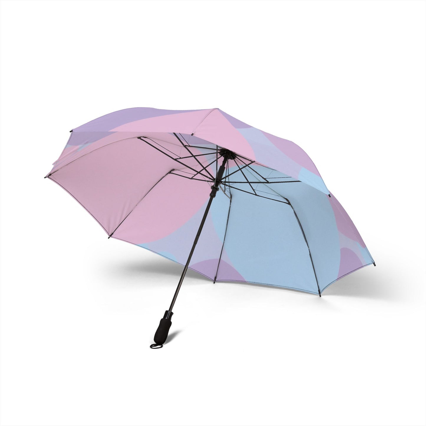 Pastel Purple and Mauve Patches Foldable Umbrella - Compact & Chic