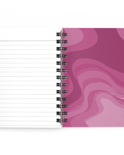 Pinky Mauve Wavey Spiral Bound Journal, 5" x 7" 150 pages