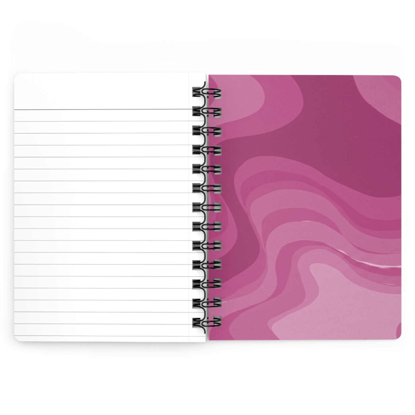 Pinky Mauve Wavey Spiral Bound Journal, 5" x 7" 150 pages