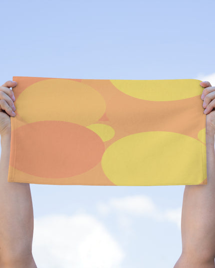 Pastel Bright Oranges Patches Rally Towel, 11" x 18"