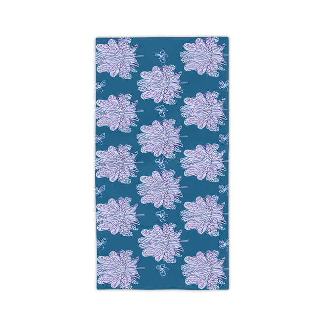 Lavender Floral Butterflies Beach Towel, 24" x 44"