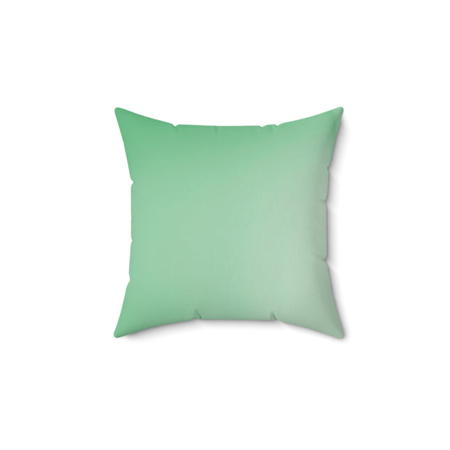 Mint Fade 14" x 14" Faux Suede Square Pillow