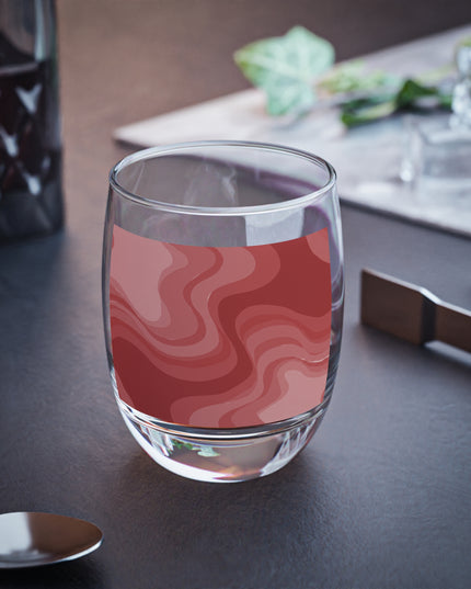 Power Red Wavey Whiskey Glass, 6 oz