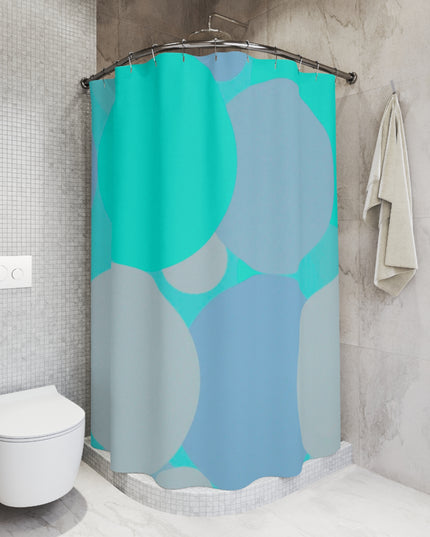Pastel Tan and Tif Patches Shower Curtains, 71" x 74"