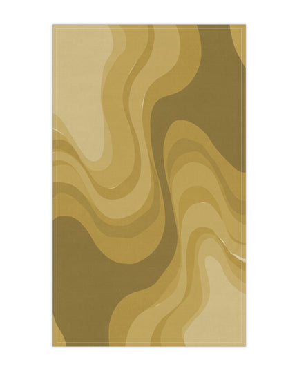 Brown Wavey Tea Towels (cotton, poly), 18" x "30