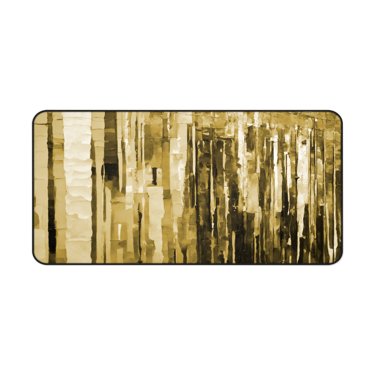 Striped Light Brown 16" x 32" Desk Mat