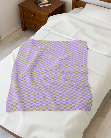 Magenta Star-crossed Bodies Velveteen Plush Blanket, 30" x 40"