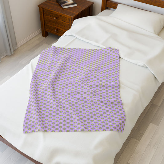 Magenta Star-crossed Bodies Velveteen Plush Blanket, 30" x 40"