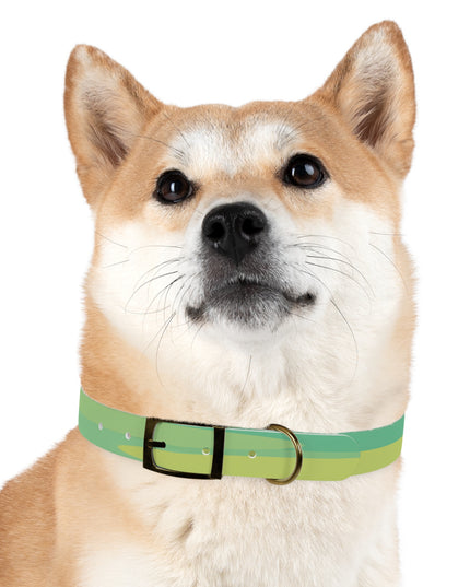 Pastel Green Patches Medium Dog Collar