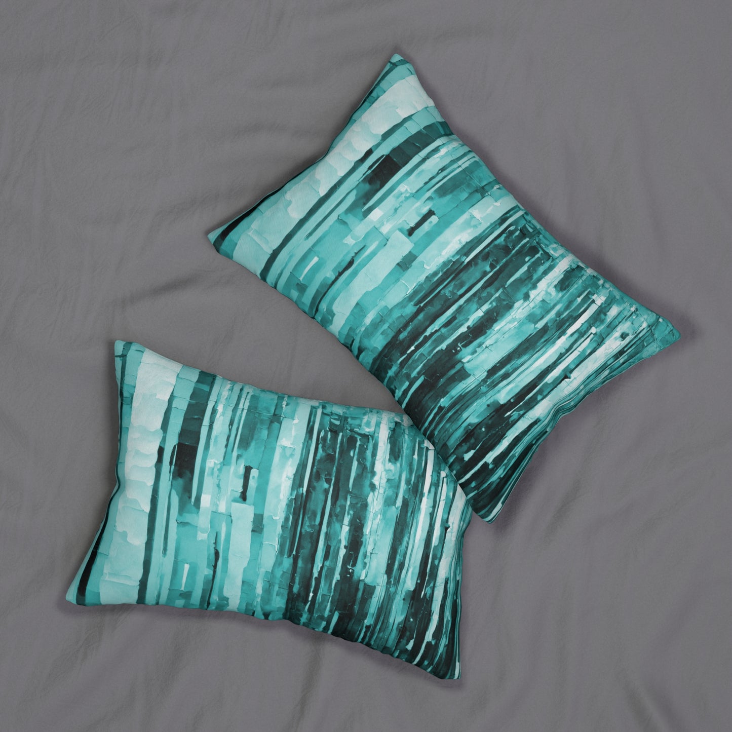 Striped Tif Spun Polyester Lumbar Pillow, 20" x 14"