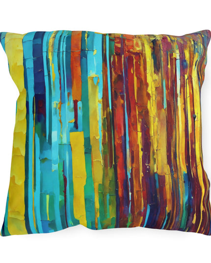 Striped Alpha 18" x 18" Outdoor Pillow