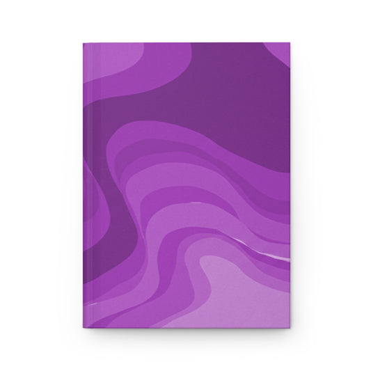 Wavey Purple Wavey 5.75" x 8" Hardcover Journal Matte with 150 lined pages