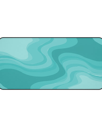 Tif Green Wavey 16" x 32" Desk Mat