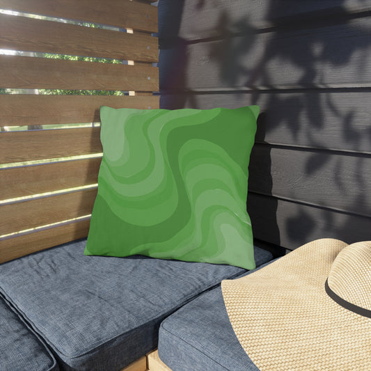 Greenie Meanie Wavey 16" x 16" Outdoor Pillow
