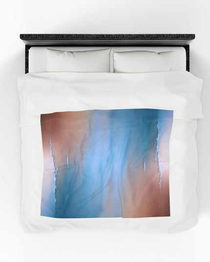 Blue Sea Peach Fog Velveteen Plush Blanket, 50" x 60"