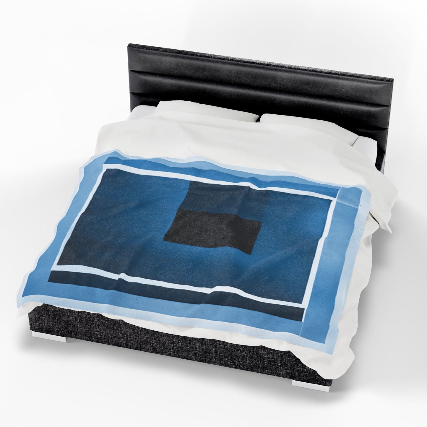 Blue Shadow Velveteen Plush Blanket, 60" x 80"