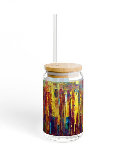 Striped Alpha Sipper Glass, 16oz