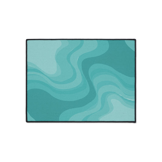 Tif Green Wavey 18" x 24" Heavy Duty Floor Mat