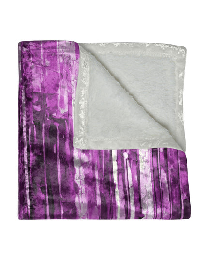 Striped Powder Lavender 50" x 60" Crushed Velvet Blanket