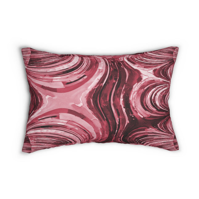 Uzi Spiral Ruby Spun Polyester Lumbar Pillow, 20" x 14"