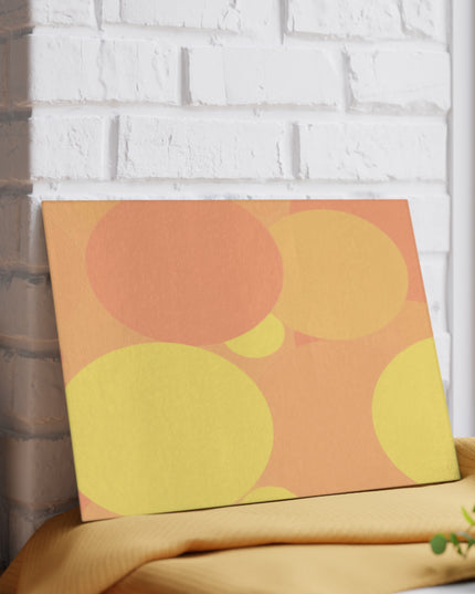 Pastel Bright Oranges Patches 8" x 11" Glass Cutting Board