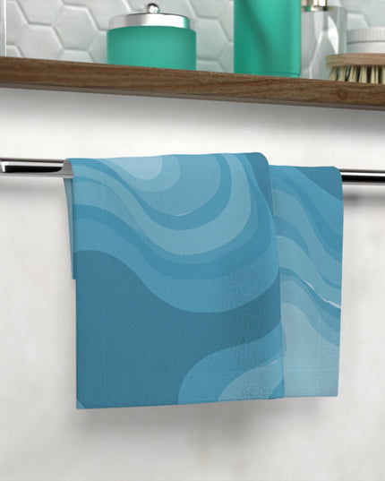 Sky Blue Wavey 13" x 13" Face Towel