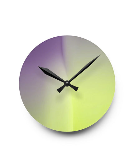 Purple Golden Fade Acrylic Round Wall Clock, 8" x 8"