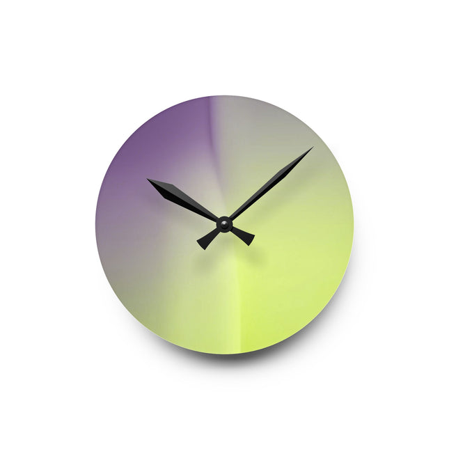 Purple Golden Fade Acrylic Round Wall Clock, 8" x 8"