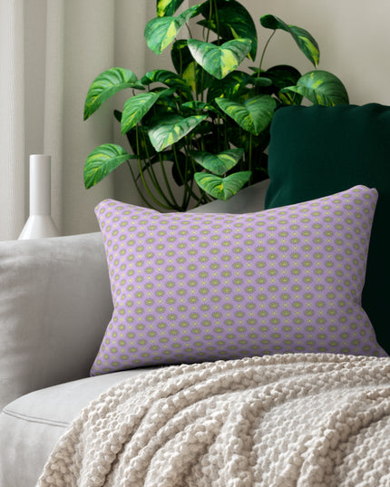 Magenta Star-crossed Bodies Spun Polyester Lumbar Pillow, 20" x 14"