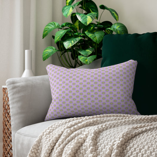 Magenta Star-crossed Bodies Spun Polyester Lumbar Pillow, 20" x 14"