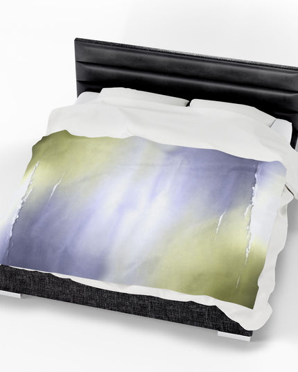 Lavender Sea Golden Fog Velveteen Plush Blanket, 60" x 80"