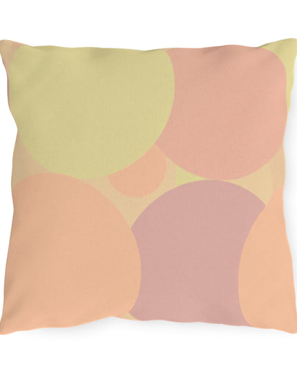 Pastel Hot Peach Patches 16" x 16" Outdoor Pillow
