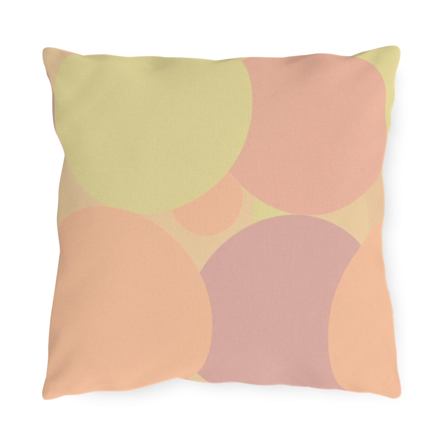 Pastel Hot Peach Patches 16" x 16" Outdoor Pillow