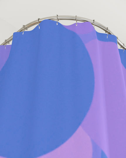 Pastel Purple Family Patches Shower Curtains, 71" x 74"