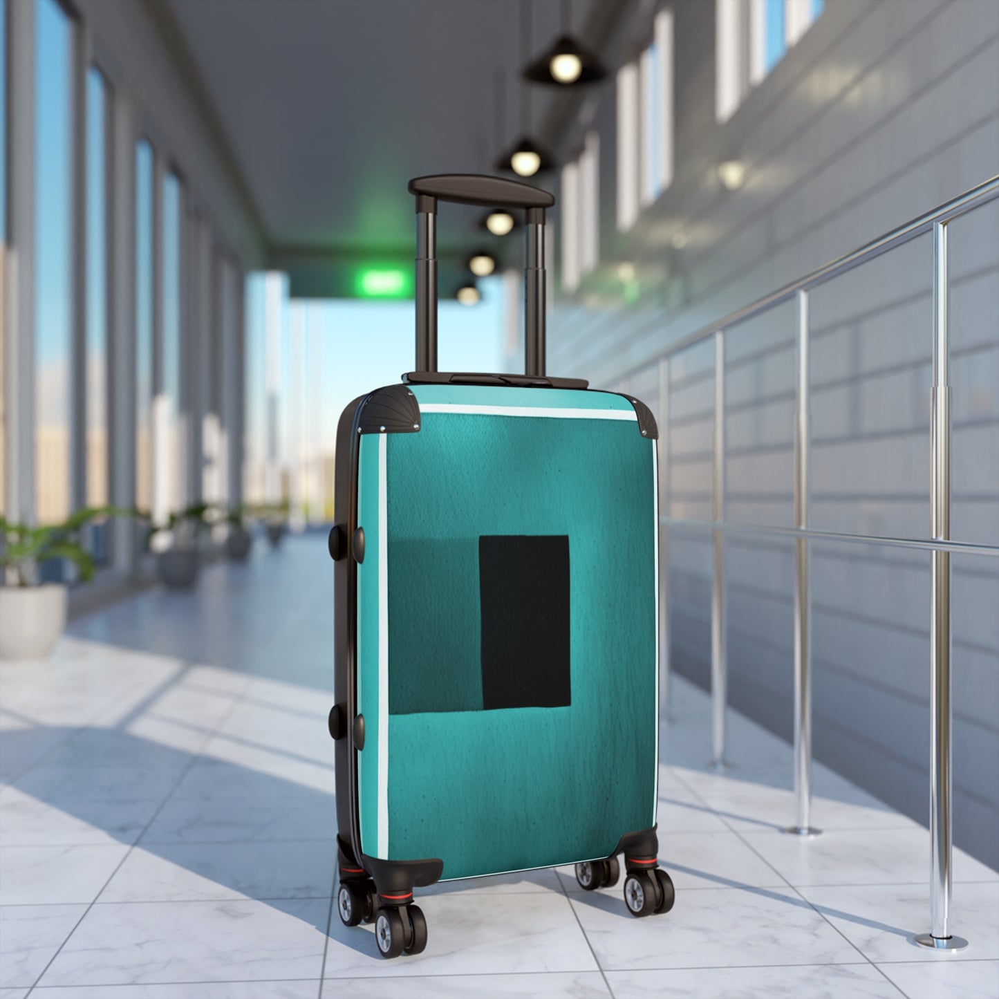 Tif Shadow Small Suitcase with built in lock, 4 double-wheels, telescopic handle, and ABS back hard-shell