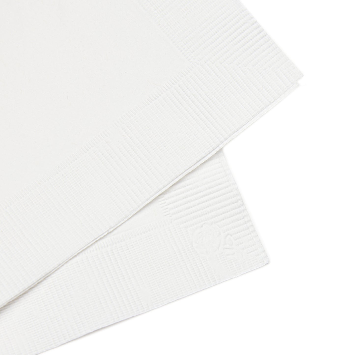 Alpha Maple Leaf White Coined Napkins, 4.8" x 4.8"