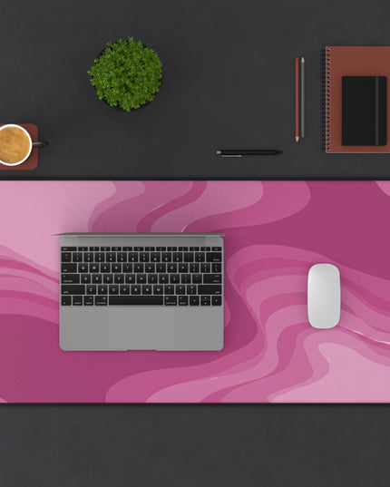 Pinky Mauve Wavey 16" x 32" Desk Mat