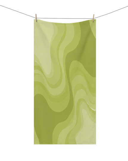 Lemon Wavey 30" x 60" Mink-Cotton Towel (50% polyester, 50% cotton)